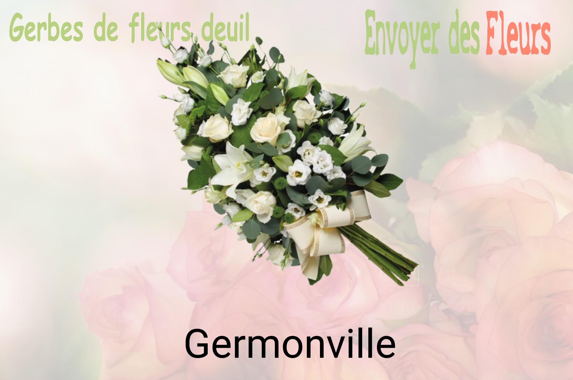 Gerbe de fleurs de deuil livrée à Germonville